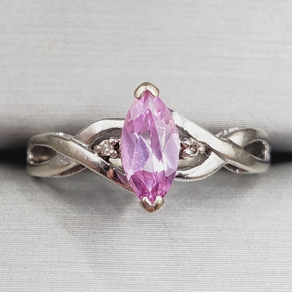 10k Pink Topaz Ring